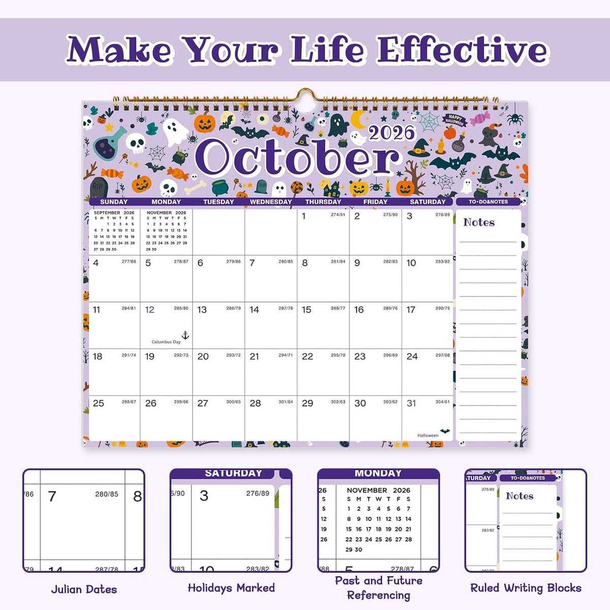 Wall Calendar 2026-2027, 18 Month Jul 2026-Dec 2027, 14.8"x11.5"