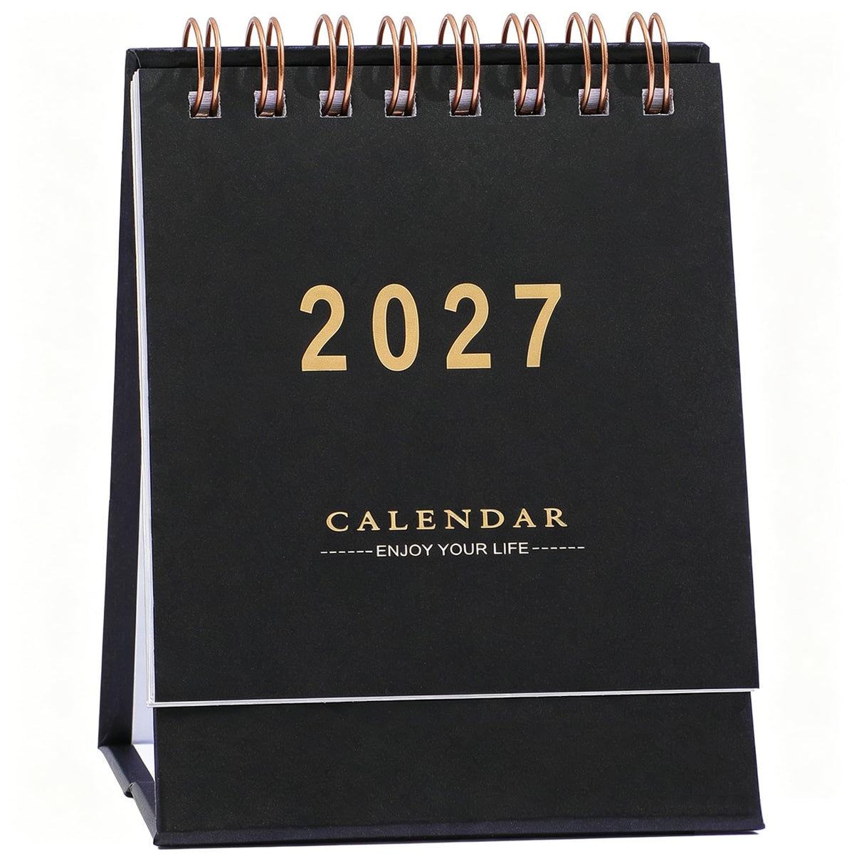 Mini Desk Calendar 2026-2027 - Standing Flip Monthy Small Desktop Calendar Runs from July 2026 to Dec 2027-250 GSM Thick Paper Twin-Wire Binding for for Home School, or Office (Pink)
