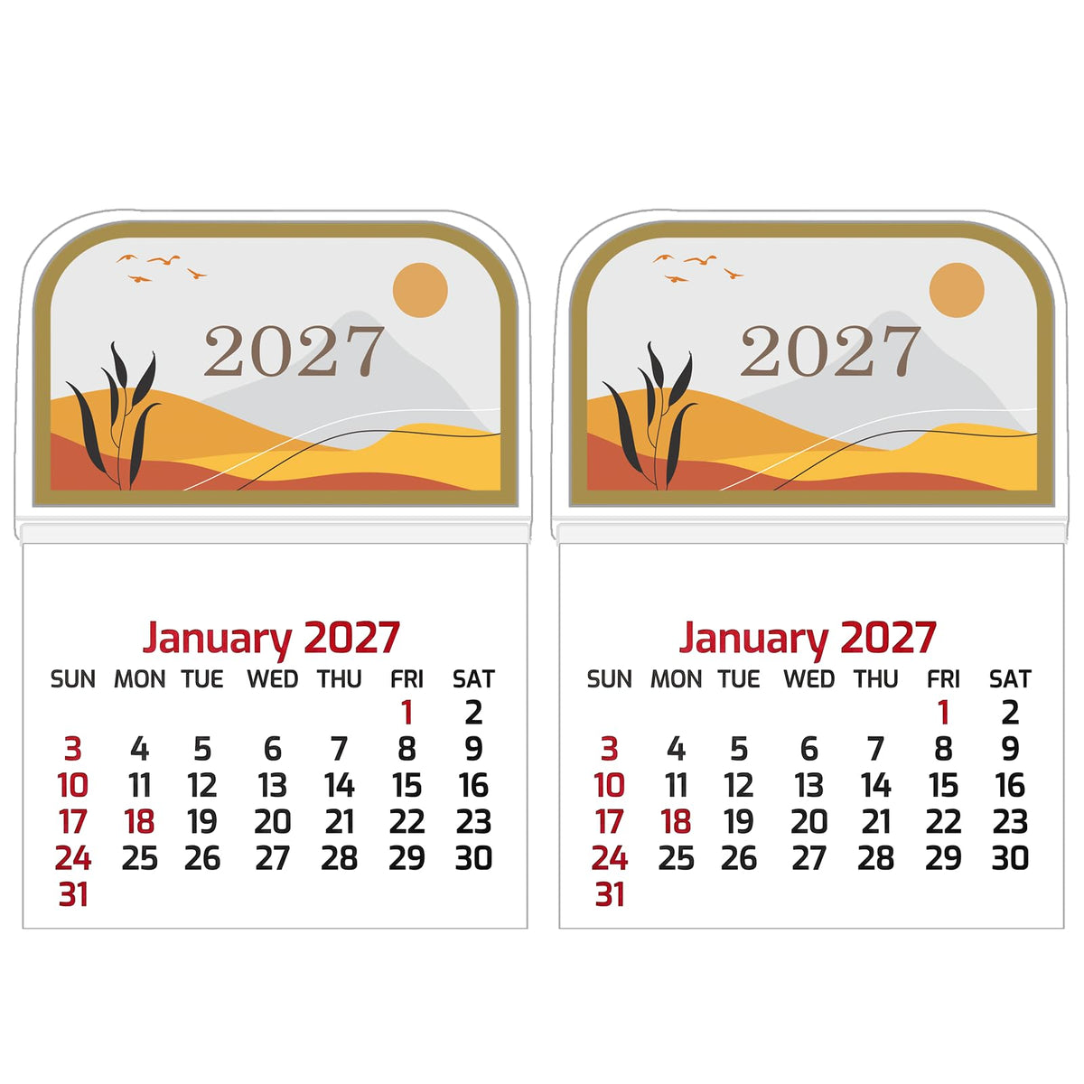 Mini Stick on Calendars 2027 Small Calendars Peel and Stick Calendar Adhesive Monthly Wall Calendars for Car Desk Wall Auto Truck Laptop Fridge Home Office School (2Pack)