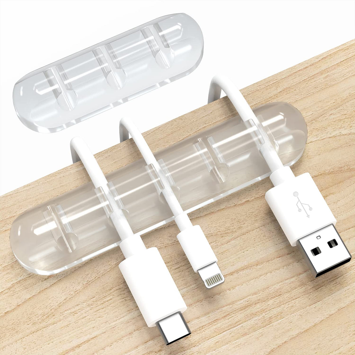 INCHOR Cord Organizer for Desk, Cable Organizer Cable Clips Holder Black