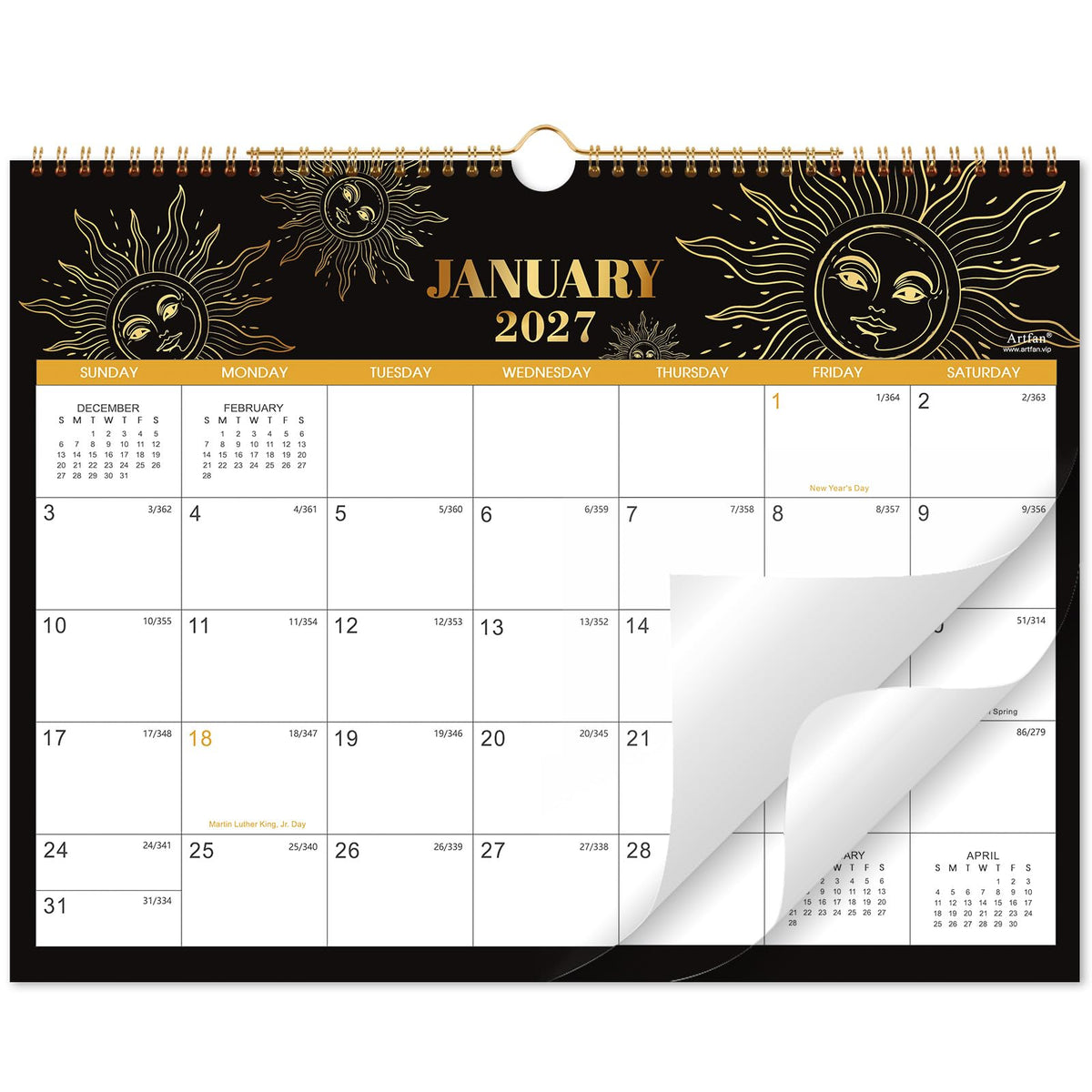 2027 Calendar - 2027 Wall Calendar, Jan 2027 - Dec 2027, 15" x 11.5"
