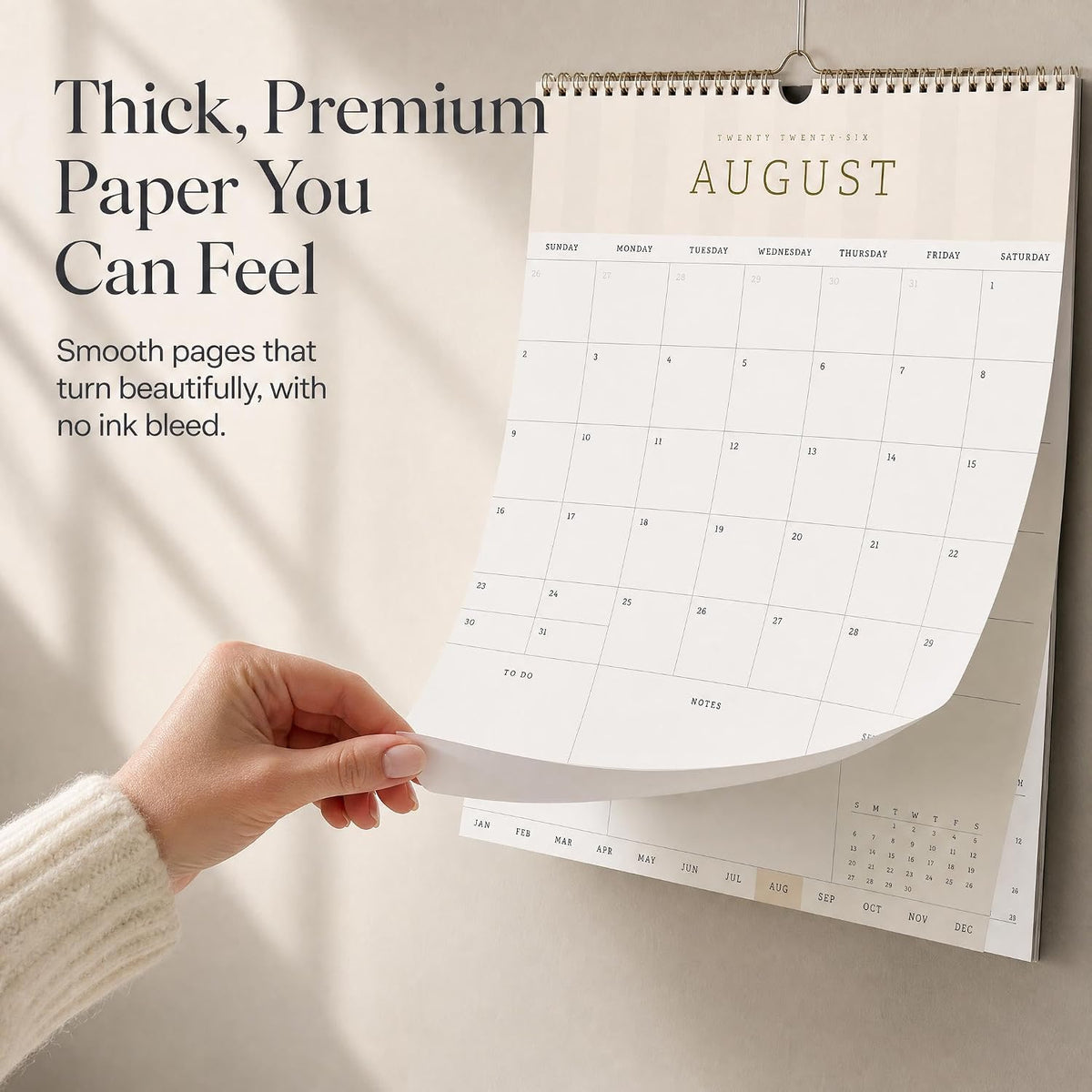 Aesthetic 2026-2027 Wall Calendar - Runs from June 2026 Until December 2027