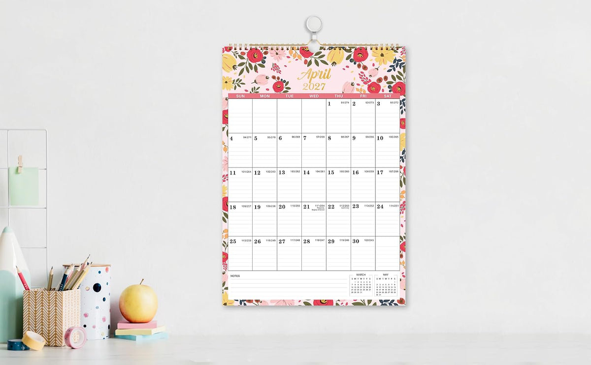 2027 Calendar - 2027 Wall Calendar from Jan. 2027 - Dec. 2027, 12" x 17"