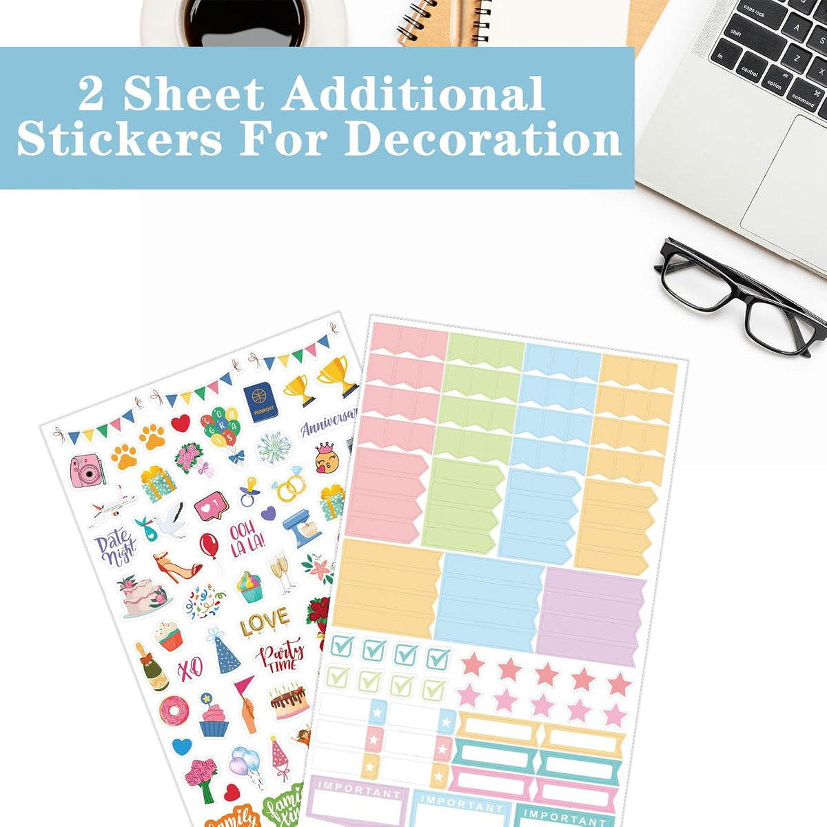Planner Stickers - 12 Festival Theme Monthly Planner Stickers