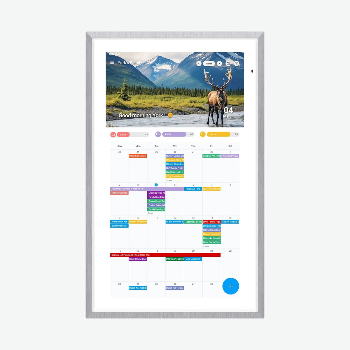 ApoloSign 2026 Dual-Mode Smart Digital Family Wall Calendar - 15.6"/21.5" Digital Display Weekly Planner for Parents, Voice Control, Gemini AI, Tasks Organizer, Chore Rewards, Customizable Widget Dashboard