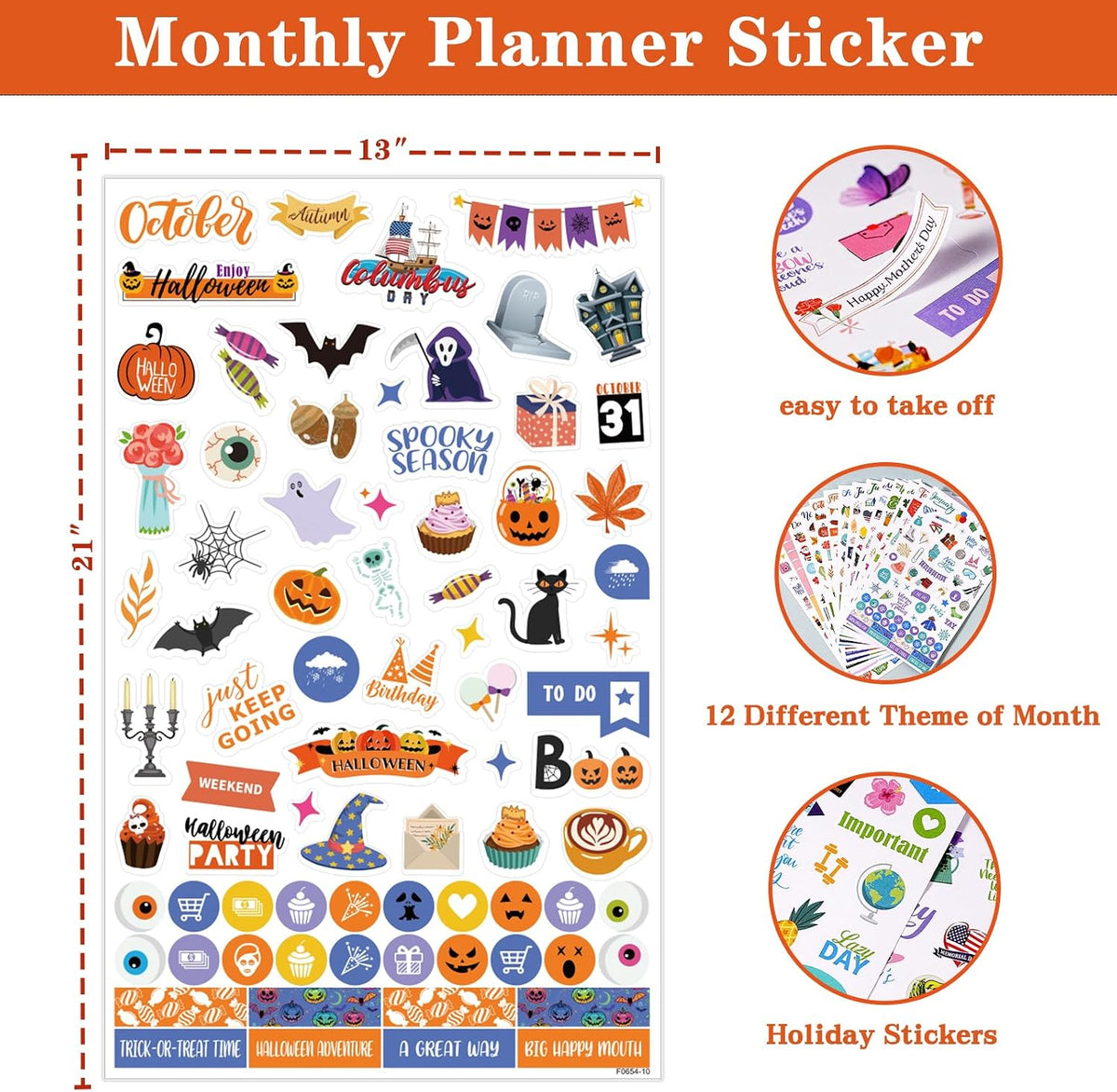 Planner Stickers - 12 Festival Theme Monthly Planner Stickers