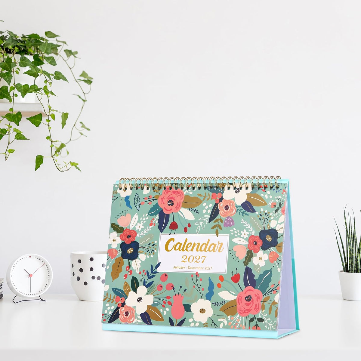 2027 Desk Calendar - Desk Calendar 2027, Jan. 2027 - Dec. 2027, 9.8" x 8.3"