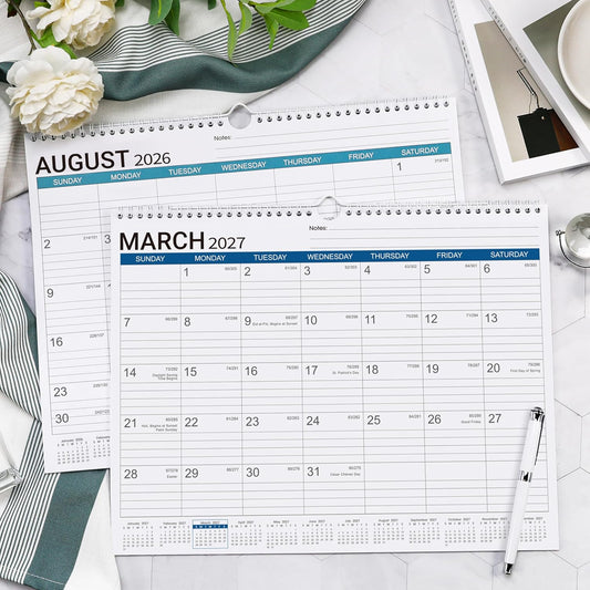 2026-2027 Wall Calendar 18 Months, 14.68"x11.53" Desk/Wall Monthly Calendar