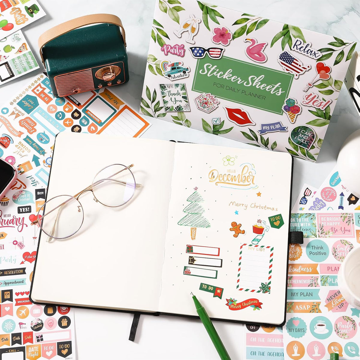 Planner Stickers - Monthly Planner Stickers and Accessories 25 Pages