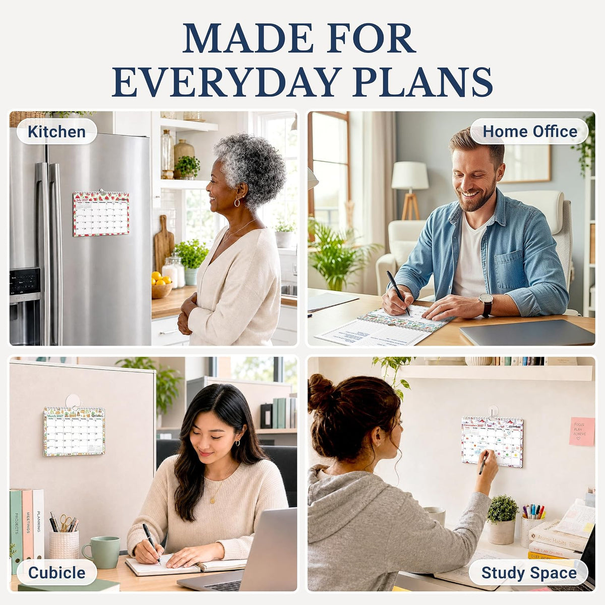 CRANBURY 2026-2027 Wall Calendar 8x6, 16-Month Mini Hanging Planner