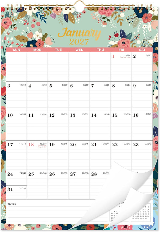 2027 Calendar - 2027 Wall Calendar from Jan. 2027 - Dec. 2027, 12" x 17"