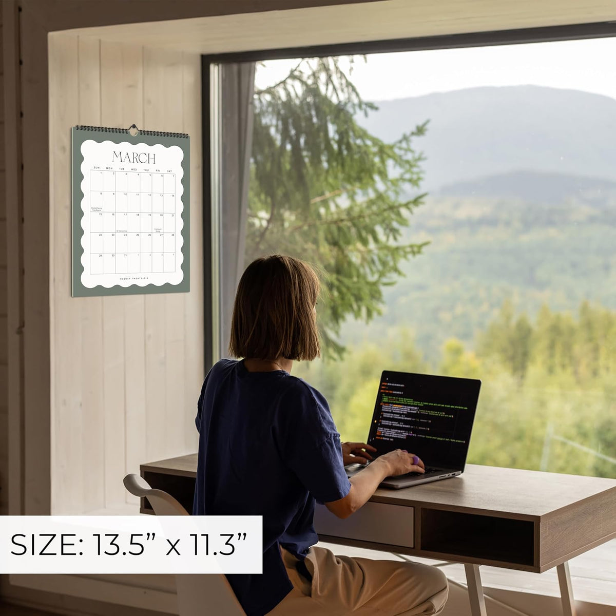 Aesthetic 2026 Wall Calendar - Runs from January 2026 Until July 2027