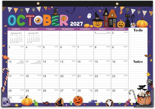 2027 Desk Calendar - Desk Calendar 2027, Jan. 2027 - Dec. 2027, 17"×12"