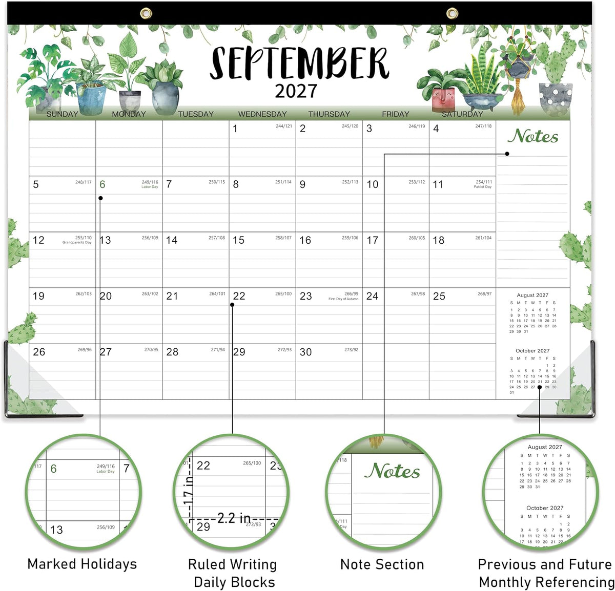2027 Calendar - 2027 Desk Calendar, Jan. 2027 - Dec. 2027