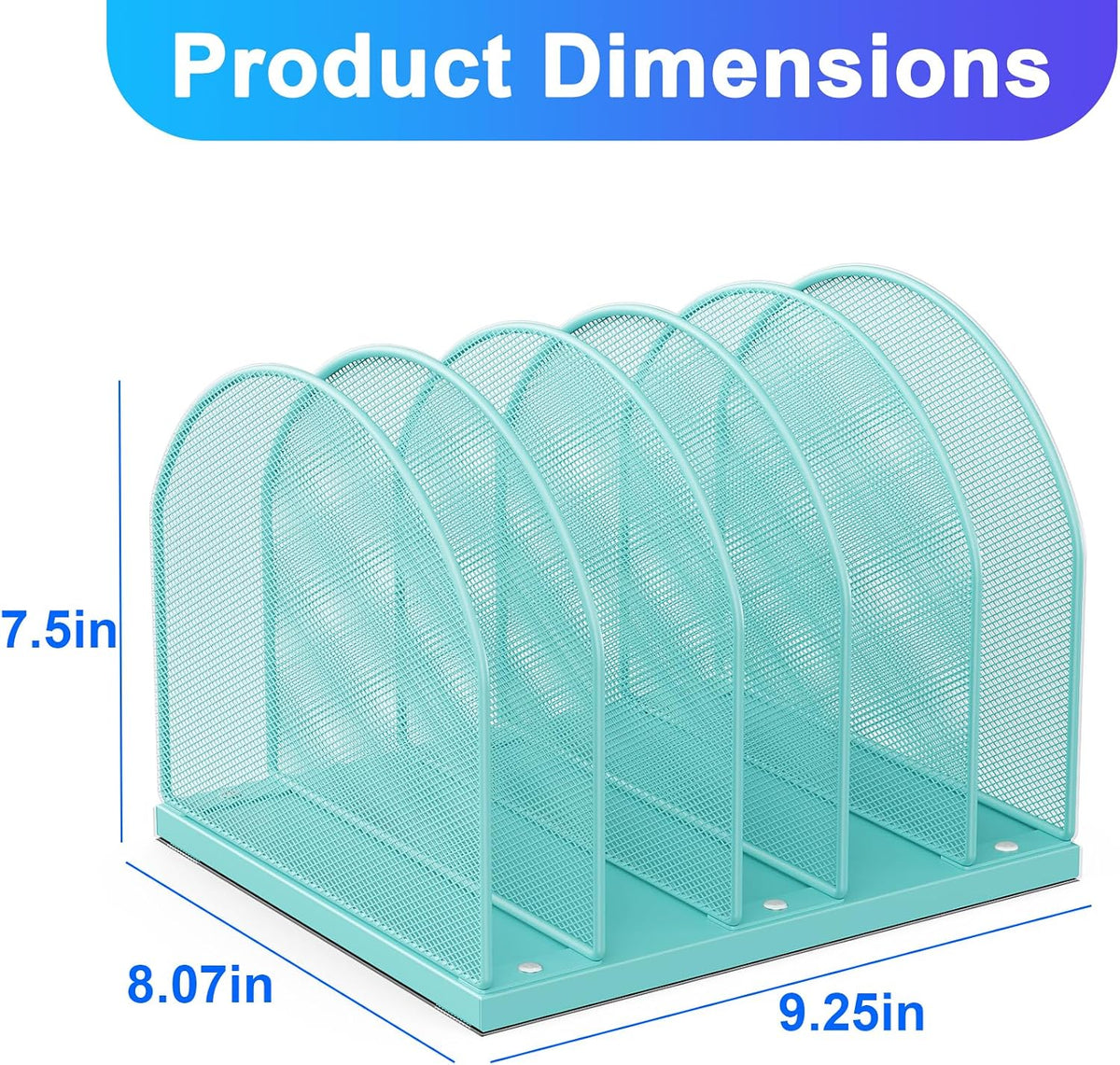 gianotter Desktop File Organizer with 5 Compartments