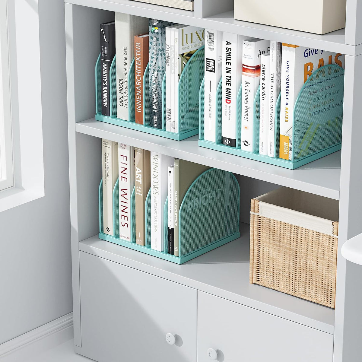 gianotter Desktop File Organizer with 5 Compartments
