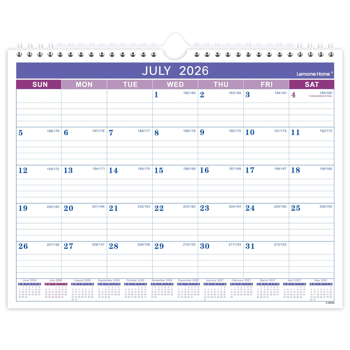 2027 Calendar, 2027 Wall Calendar 12 Month, 8.5" x 11", Wall Calendar 2027
