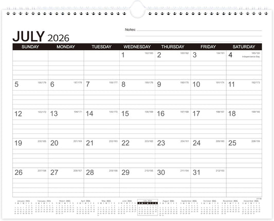 2026-2027 Wall Calendar 18 Months, 14.68"x11.53" Desk/Wall Monthly Calendar