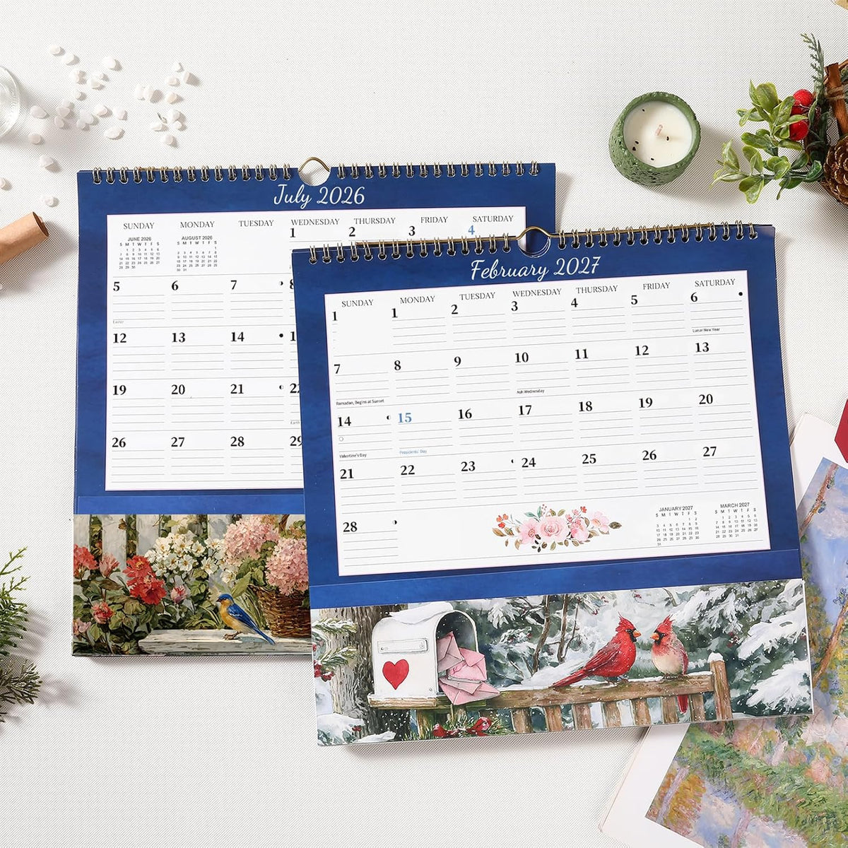 Calendar 2026-2027 - Sep. 2026 to Dec. 2027, Wall Calendar with Pocket