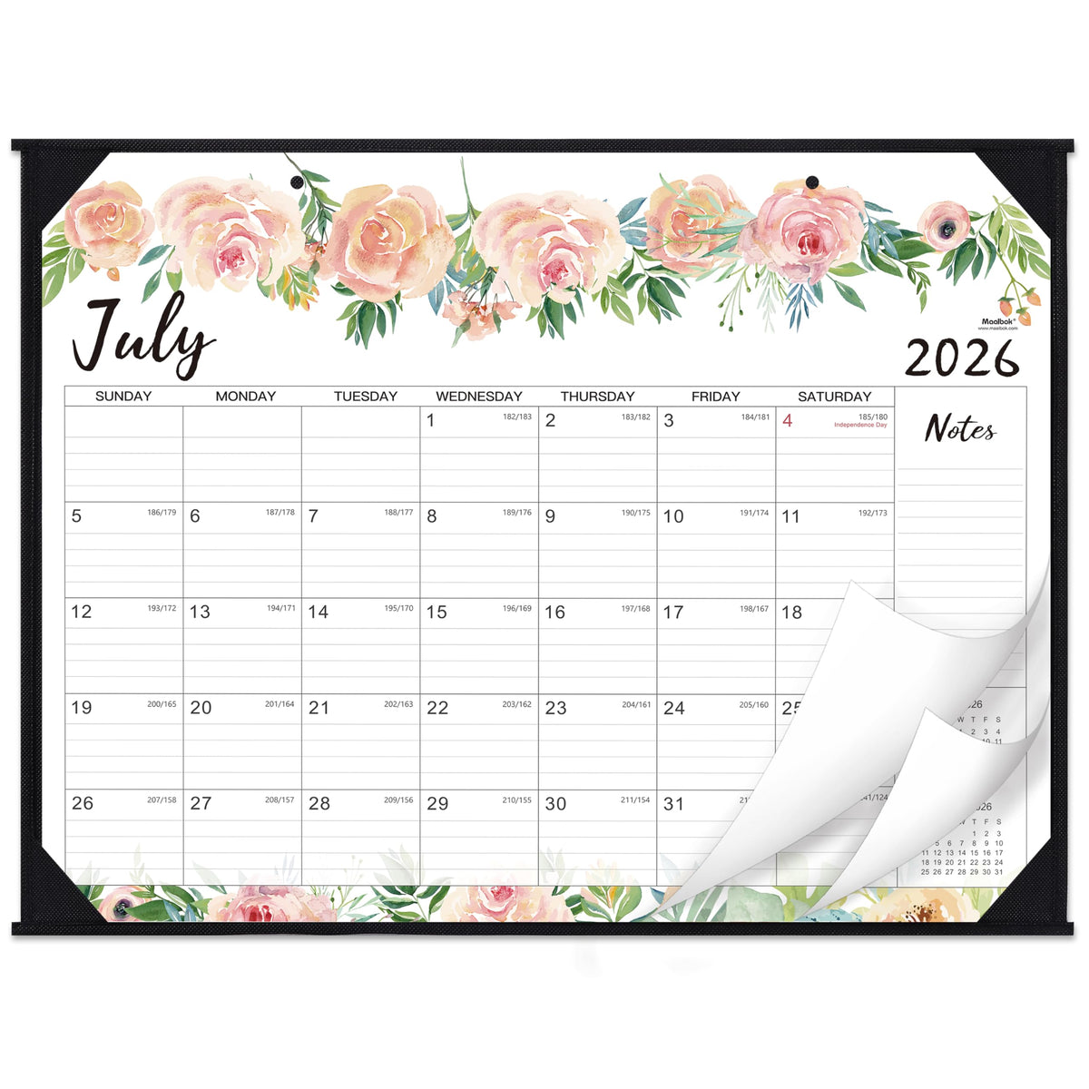 Desk Calendar 2026-2027 - Jul 2026 - Dec 2027, Large Monthly Desk Calendar 18 Months, 17" x 12", Desk Pad, Large Ruled Blocks, To-do List & Notes, Best Desk/Wall Calendar for Planning or Organizing