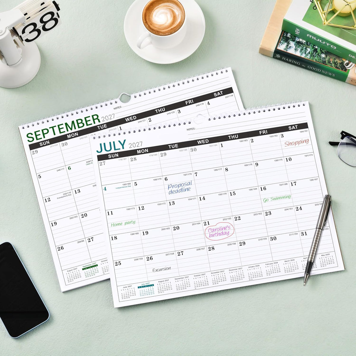 2026-2027 Wall Calendar - Sep. 2026 to Dec. 2027, 11.5"x14.75"