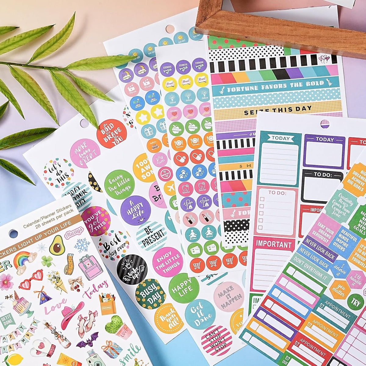 Planner Calendar Stickers for Decorating, 28 Sheets, 1800+ Sticker