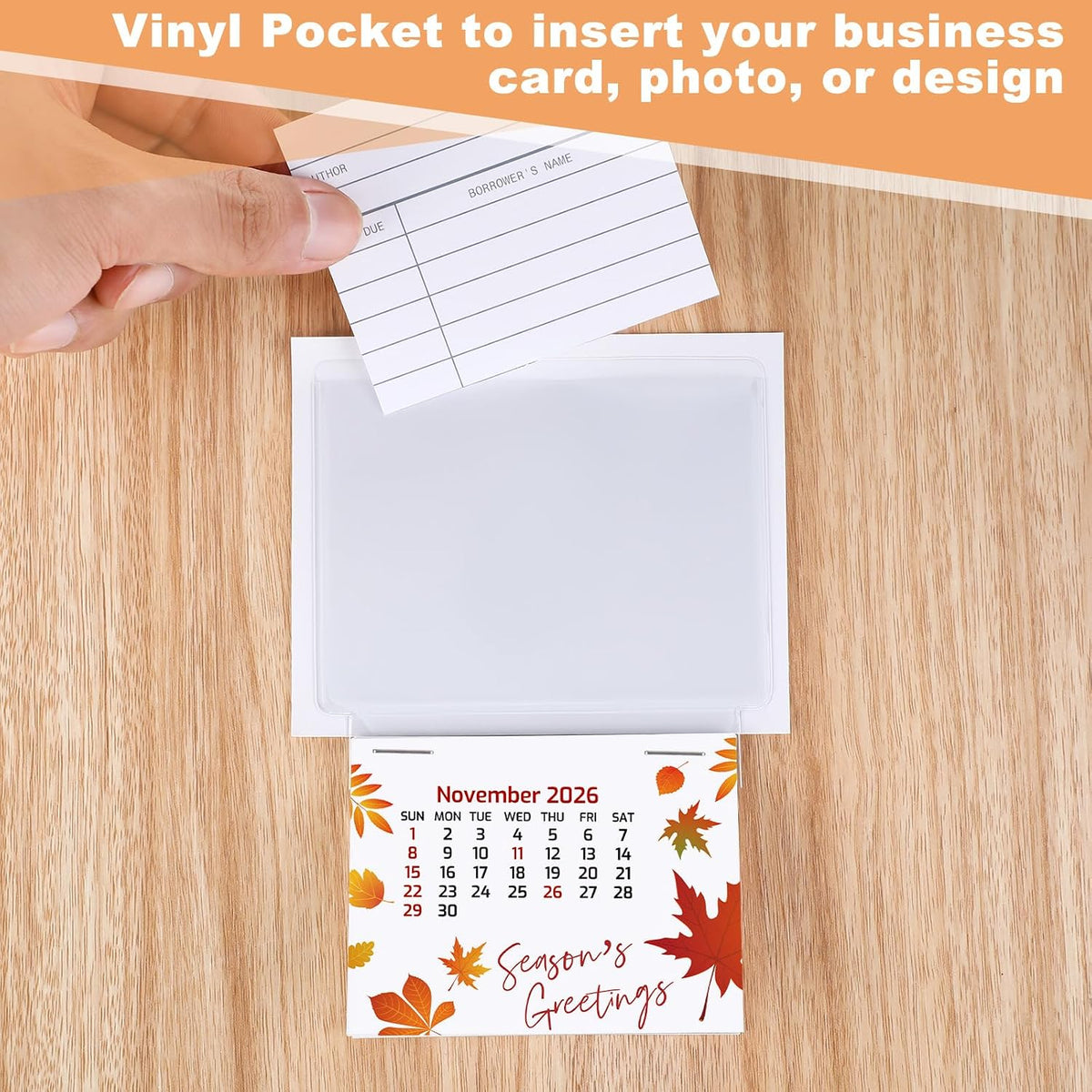 Glenmal 5 Pcs 2027 Peel and Stick Calendar 2-in-1 Car Wall Calendar
