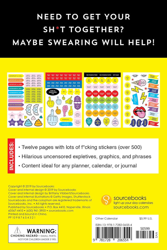 F*cking Planner Stickers: 500+ Funny Adult Stickers to Control Your Sh*t (Journal Variety Pack, White Elephant Gift) (Calendars & Gifts to Swear By)