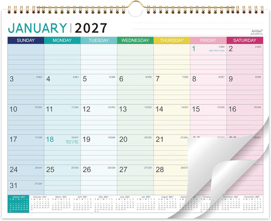 2027 Calendar - 2027 Wall Calendar, Jan 2027 - Dec 2027, 15" x 11.5"