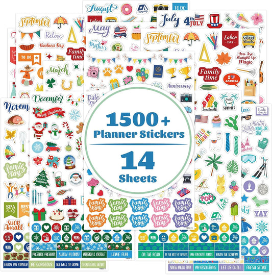 Planner Stickers - 12 Festival Theme Monthly Planner Stickers