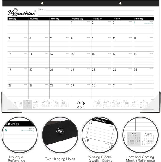 2027 Desk Calendar - 18 Monthly Desk Calendar 2027, 17" x 12"
