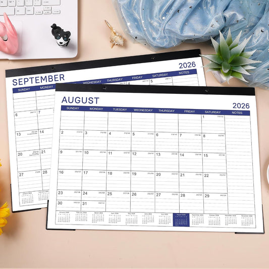 Desk Calendar 2026-2027, Jul. 2026 - Dec. 2027, 17" x 12"