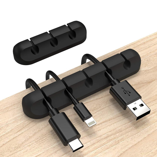 INCHOR Cord Organizer for Desk, Cable Organizer Cable Clips Holder Black