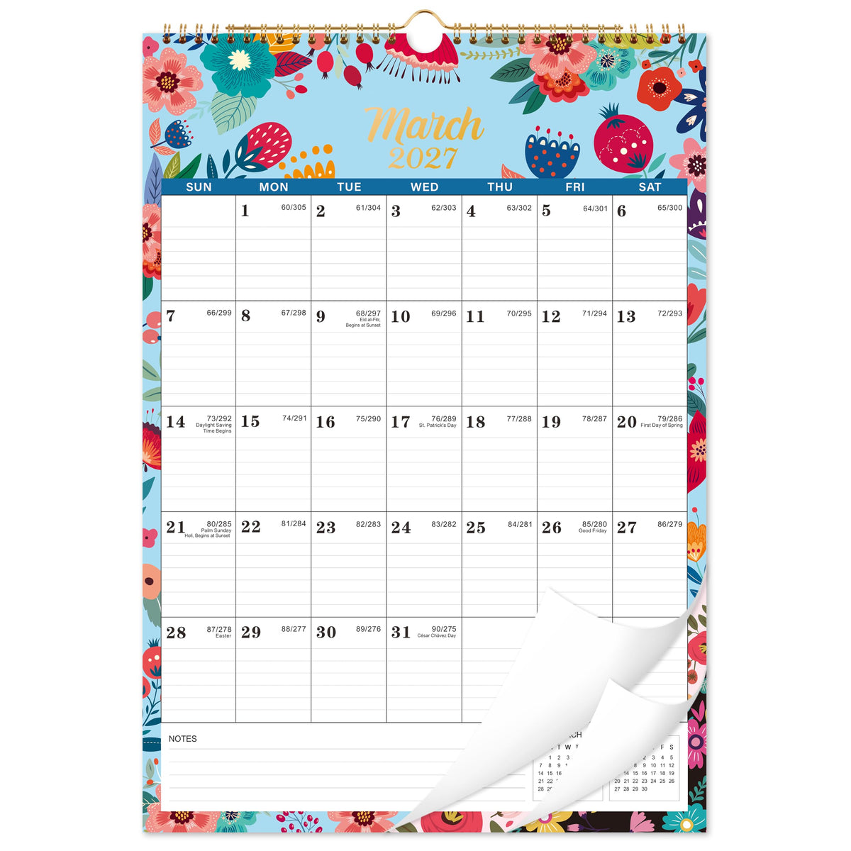 2027 Calendar - 2027 Wall Calendar from Jan. 2027 - Dec. 2027, 12" x 17"