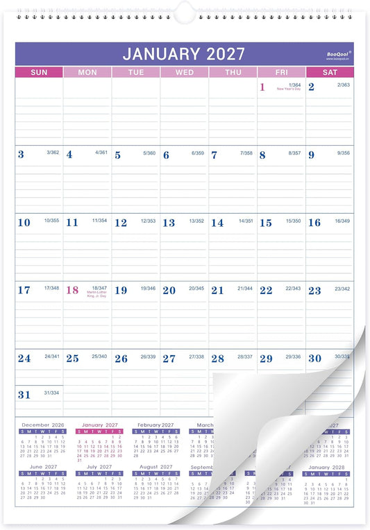 2027 Wall Calendar, Jan 2027 - Dec 2027, 12 Months Wall Calendar