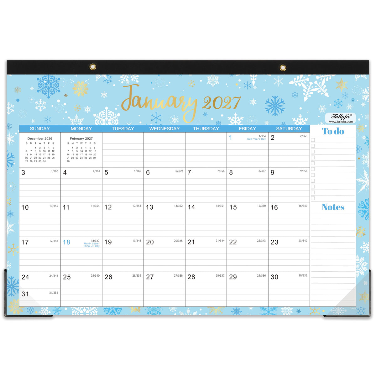 2027 Desk Calendar - Desk Calendar 2027, Jan. 2027 - Dec. 2027, 17"×12"