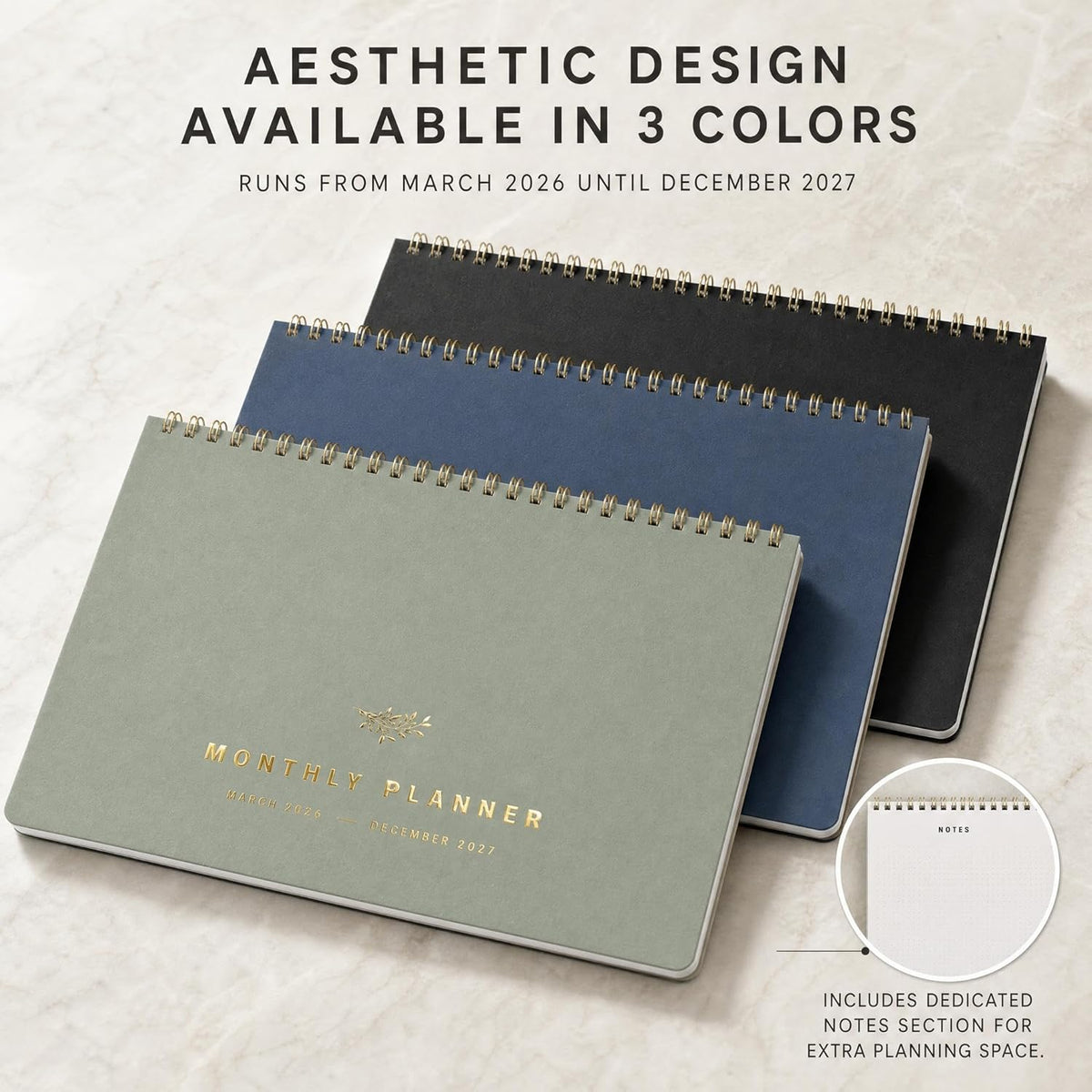 Beautiful 2026-2027 Monthly Planner and Calendar Book - Modern To Do List
