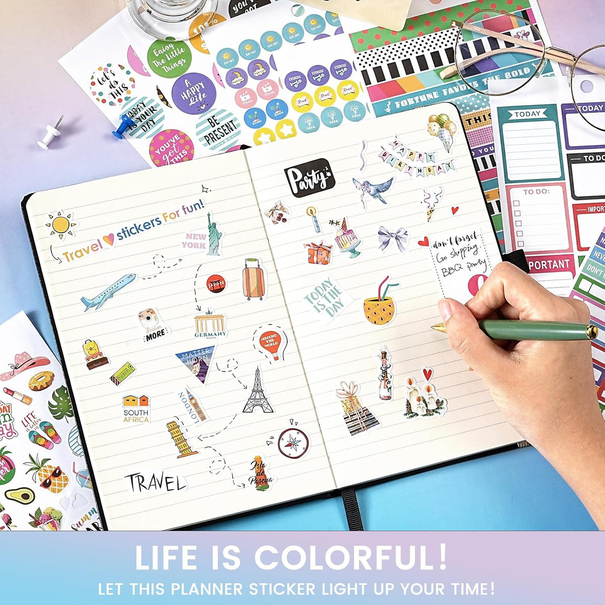 Planner Calendar Stickers for Decorating, 28 Sheets, 1800+ Sticker