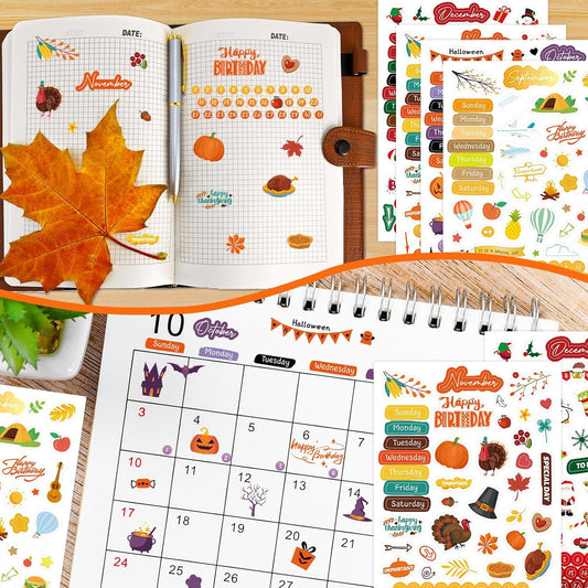 WorldBazaar Monthly Planner Stickers Clear 24 Sheets 1800+ Sticker