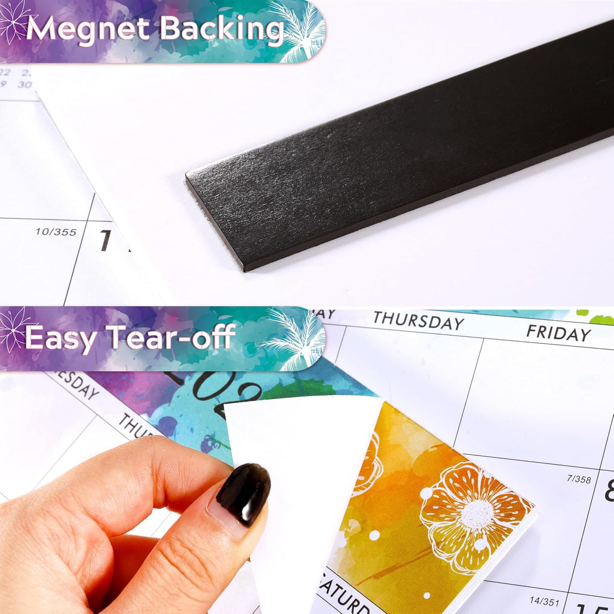 Magnetic Calendar 2027 for Fridge, 12 Months Calendar Jan.2027-Dec.2027