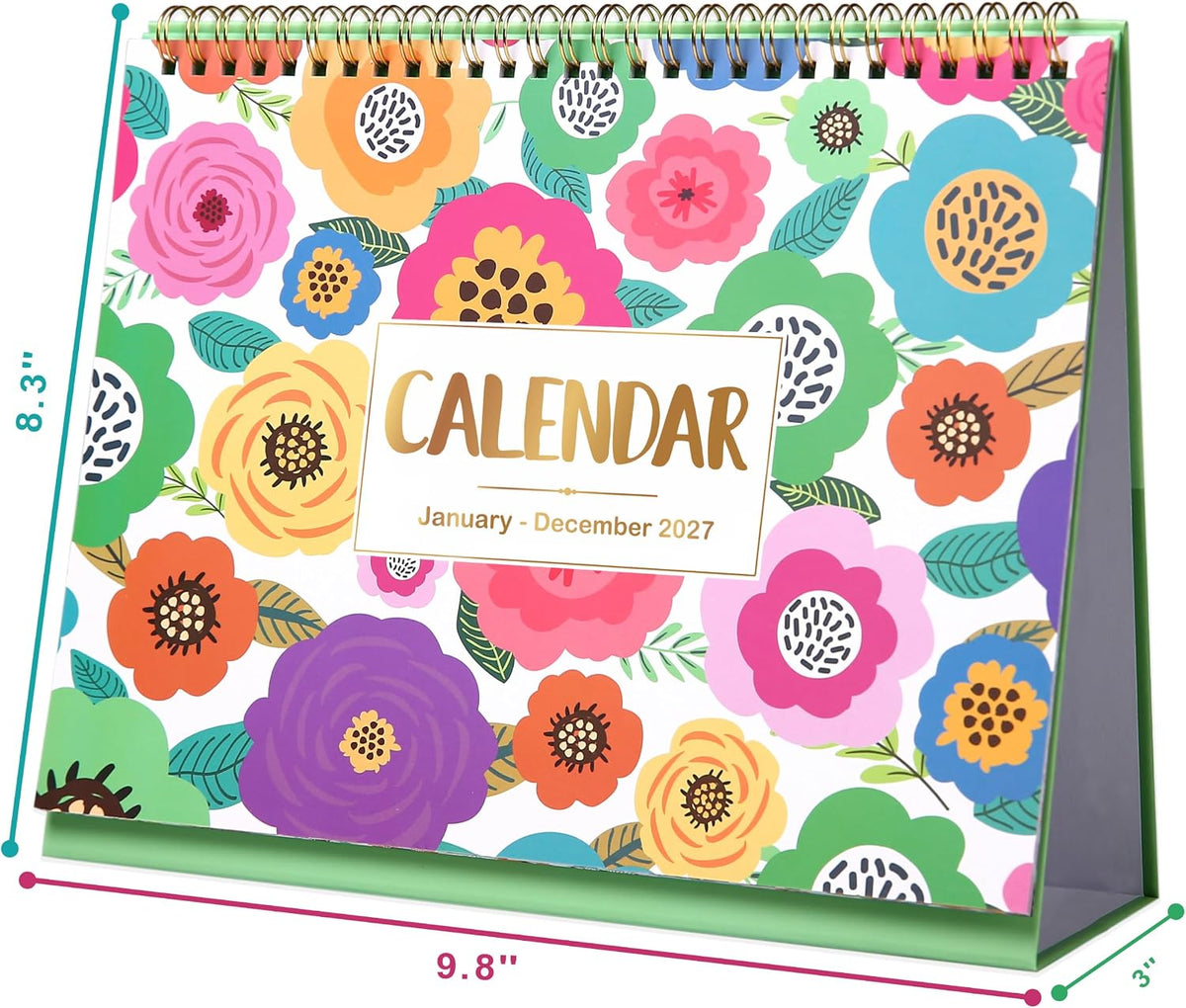 2027 Desk Calendar, 9.8" x 8.3", JAN 2027 - DEC 2027, Desktop Calendar
