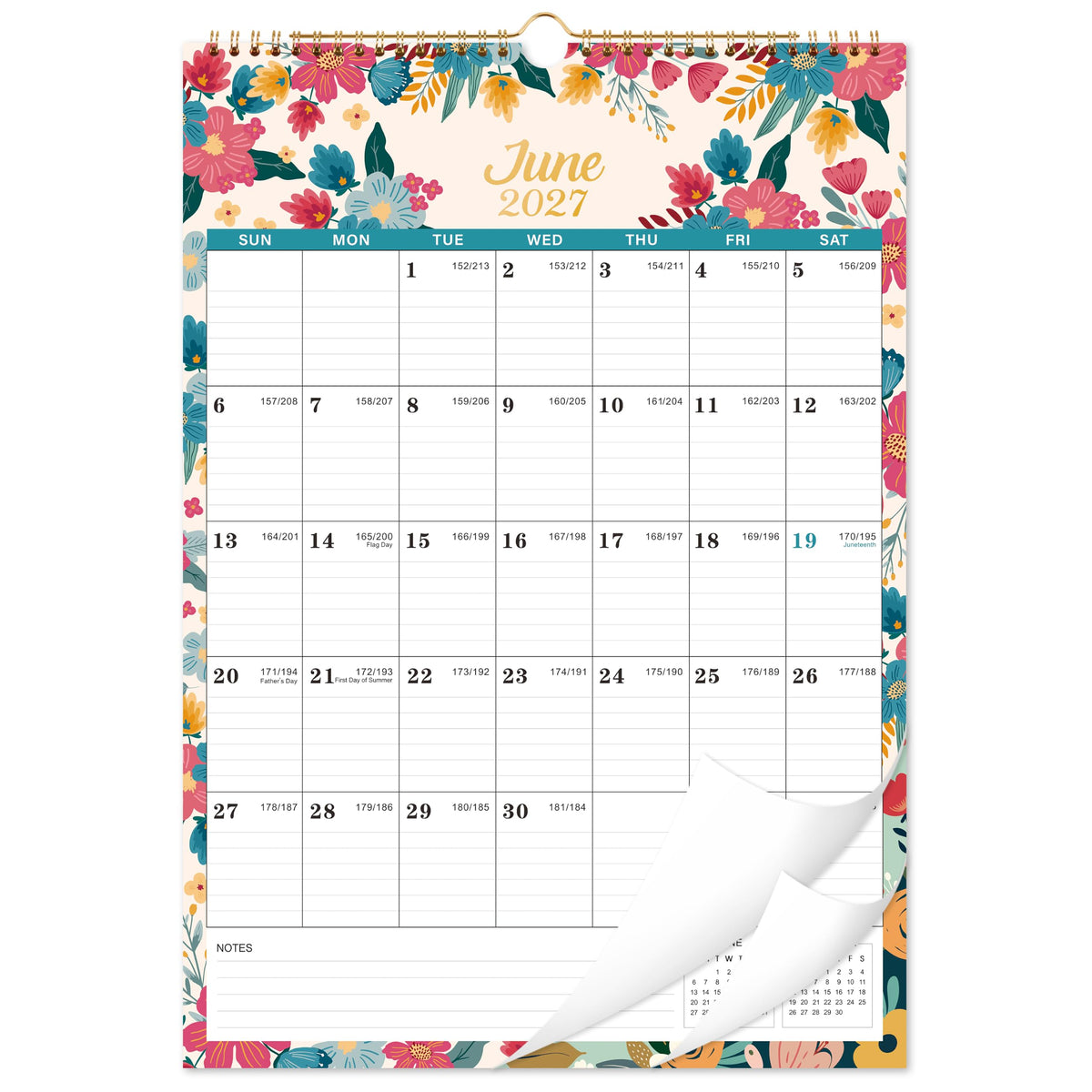 2027 Calendar - 2027 Wall Calendar from Jan. 2027 - Dec. 2027, 12" x 17"