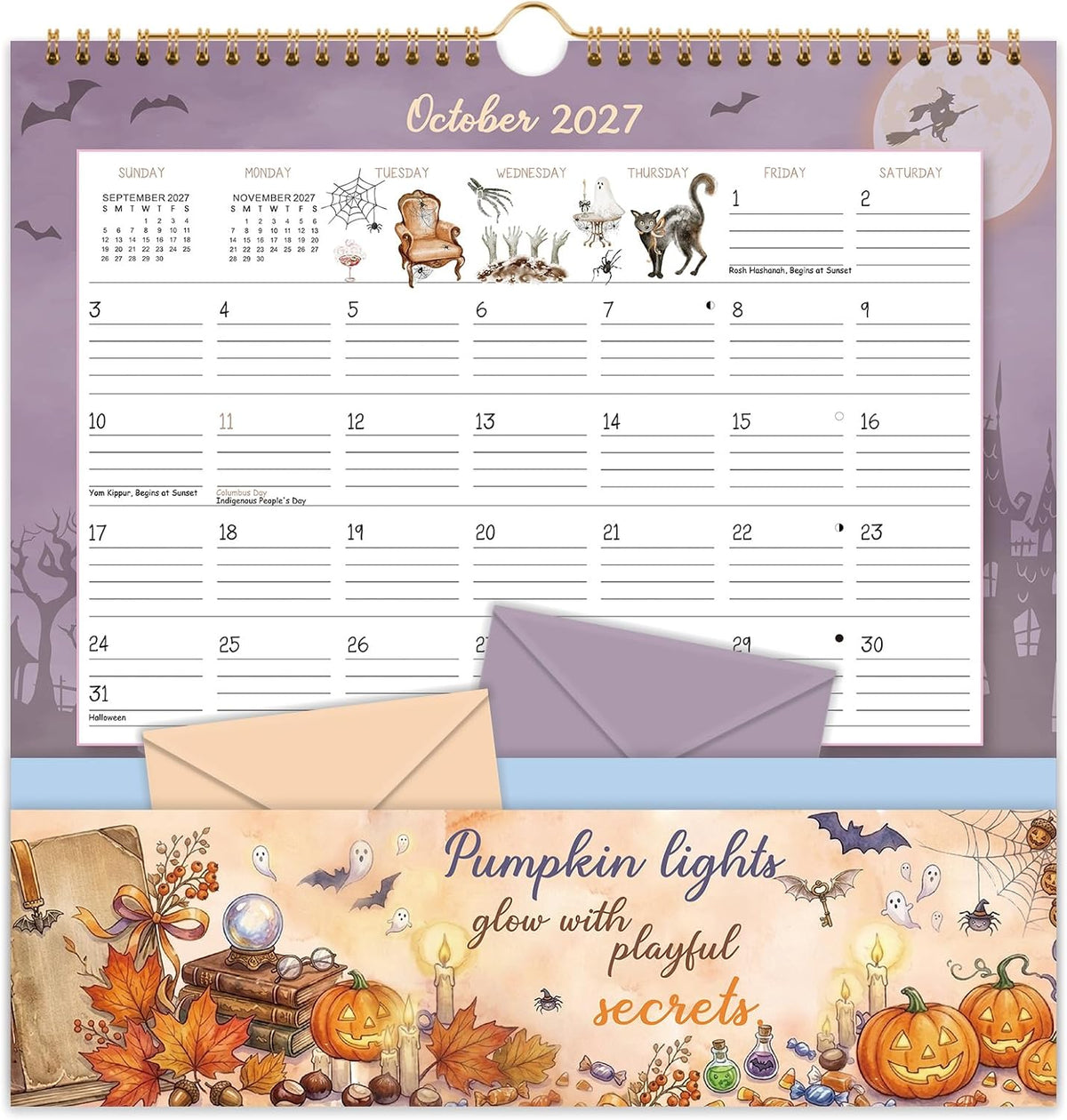 2027 Calendar - 2027 Wall Calendar with Pockets, Jan. 2027 - Dec. 2027