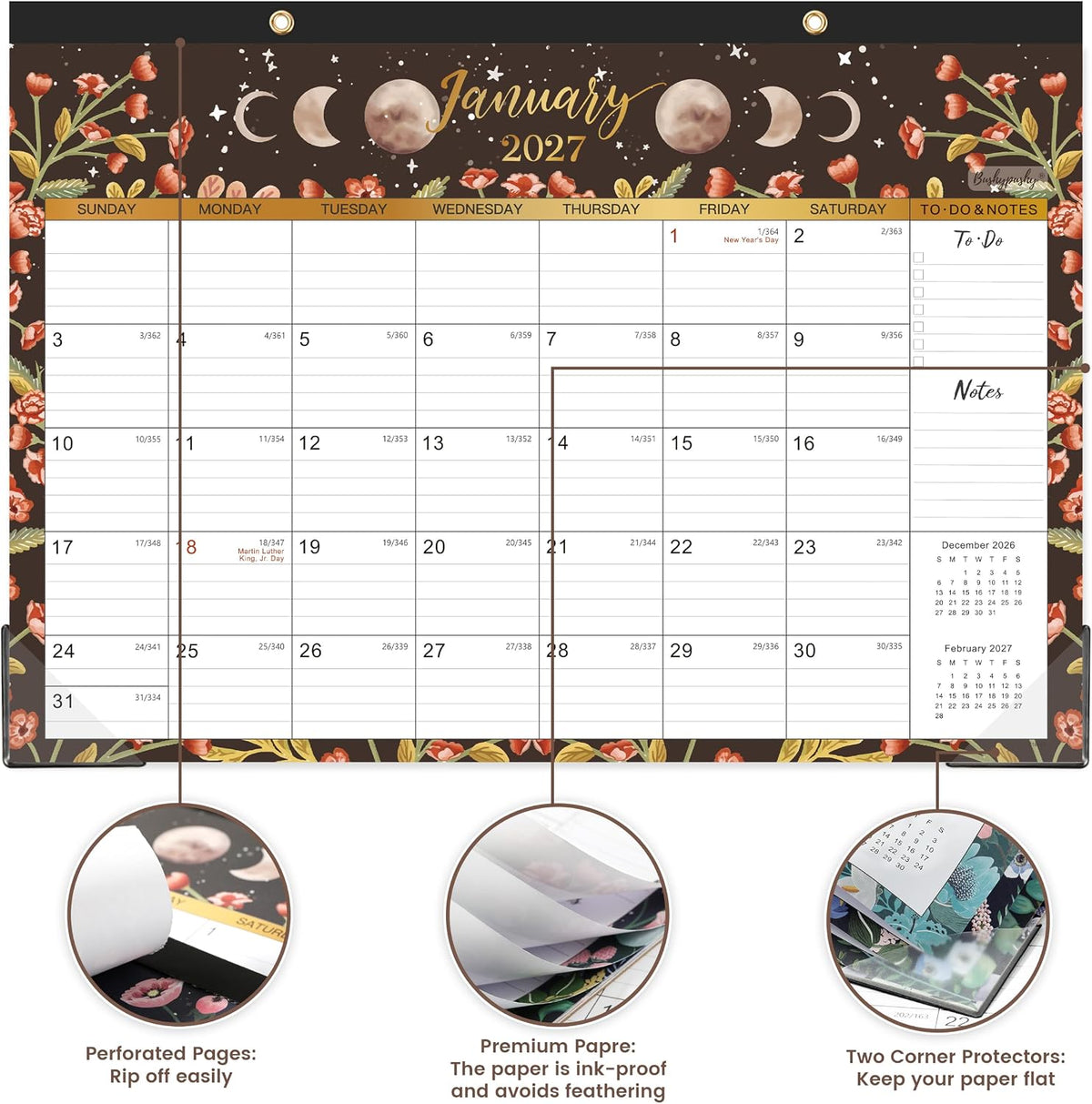 2027 Desk Calendar - Desk/Wall Calendar 2027, JAN 2027 - Dec 2027