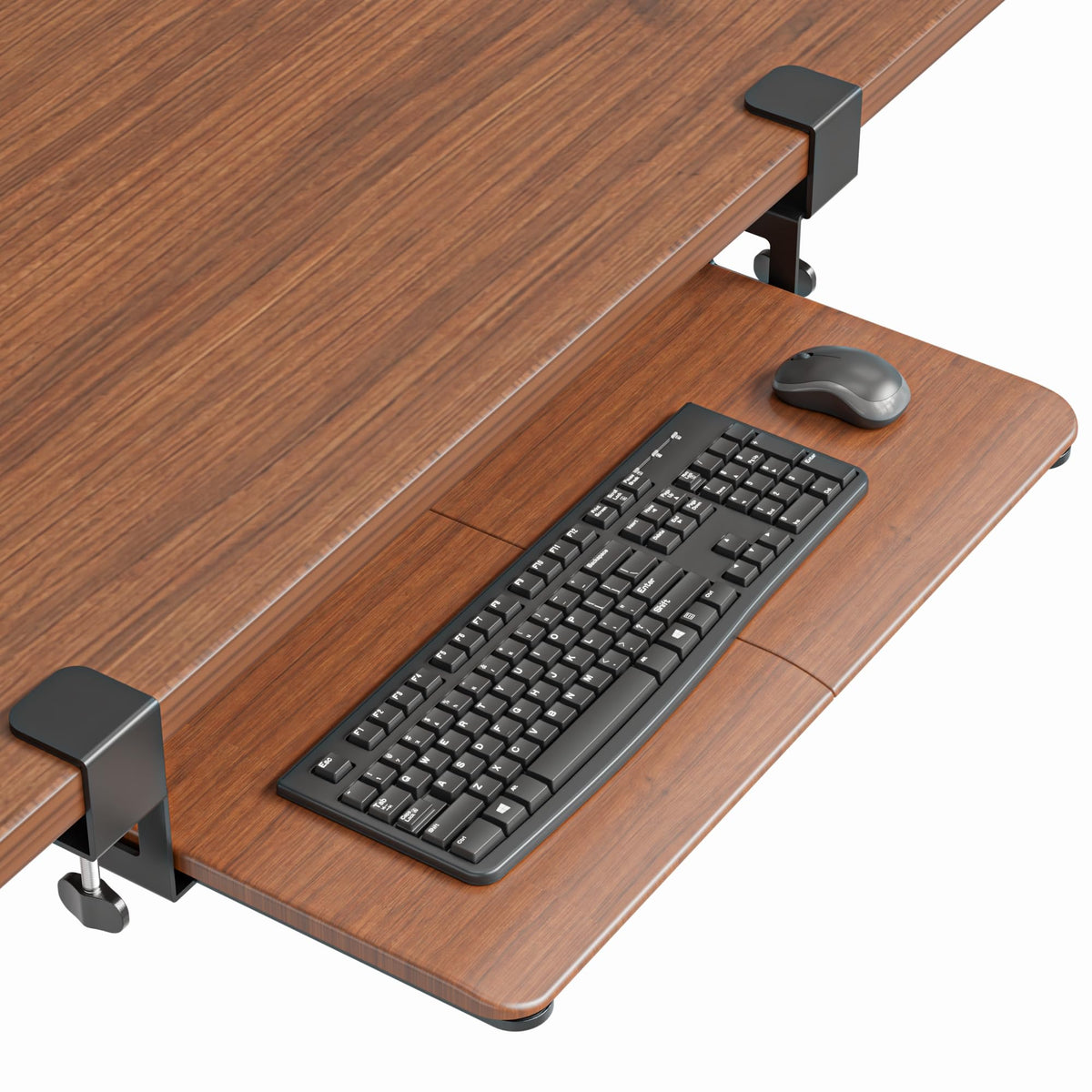 BONTEC Under Desk Keyboard Tray, Pull-Out Keyboard & Mouse Platform