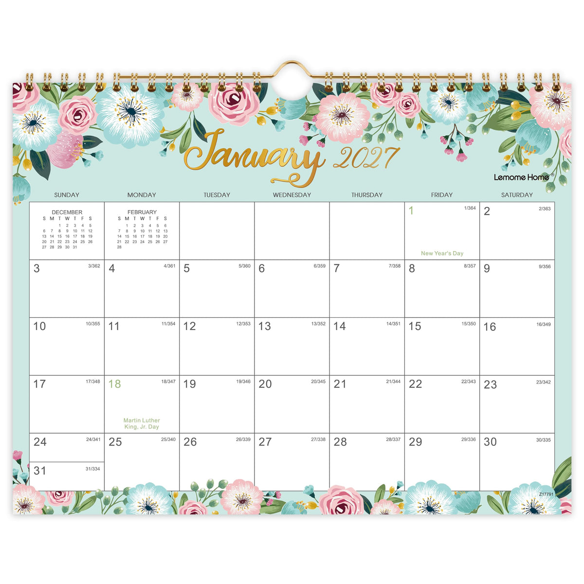 2027 Calendar - 2027 Wall Calendar, JAN.2027 - DEC.2027, 11" x 8.5"