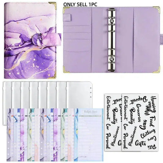A6 Budget Binder, 1 Set Budget Planner, Financial Planner with Cash Envelopes & Budget Sheets & Stickers, Monthly Budget Binder for 52 Weeks, Savings Challenge Planner, Savings Tracker Organizer, Office Stationery & Supplies