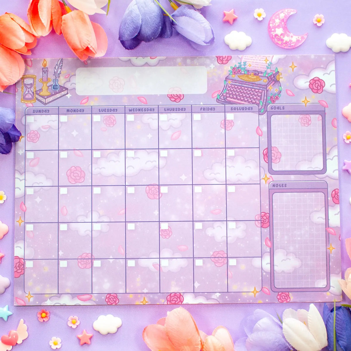 Monthly Planner Pad for Office and School Supplies, 24 sheets, 8.5x11 in