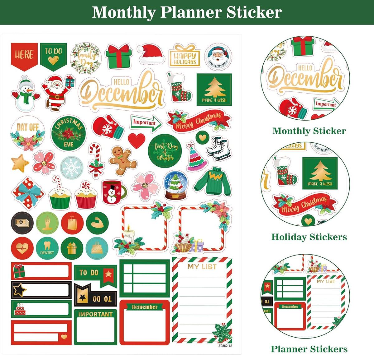 Planner Stickers - Monthly Planner Stickers and Accessories 25 Pages