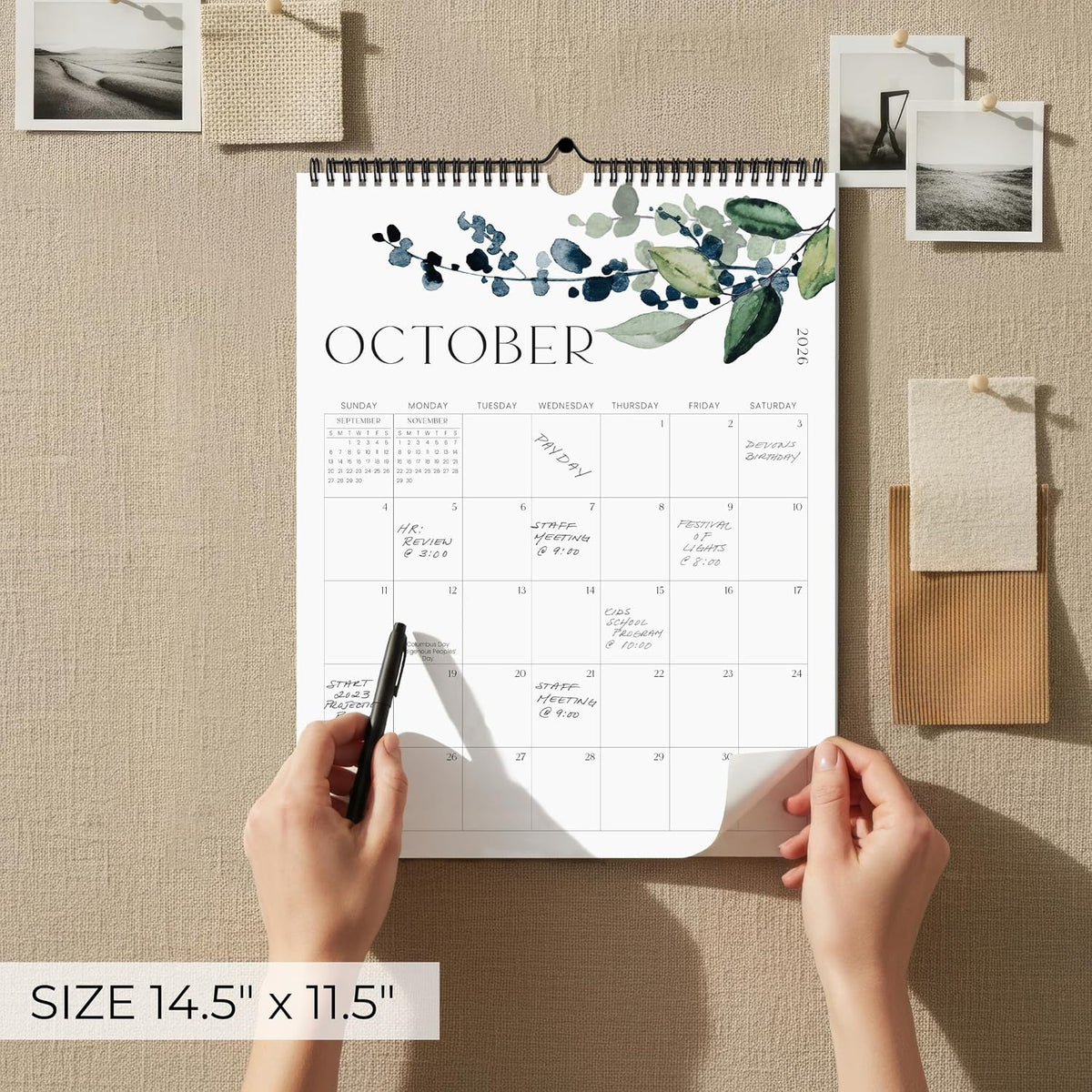 Aesthetic 2026-2027 Wall Calendar - Runs from June 2026 Until December 2027
